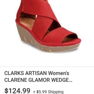clarks clarene glamor wedge sandals